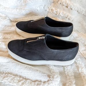VINCE | Warner Platform Zipper Sneakers - Black, Size 10